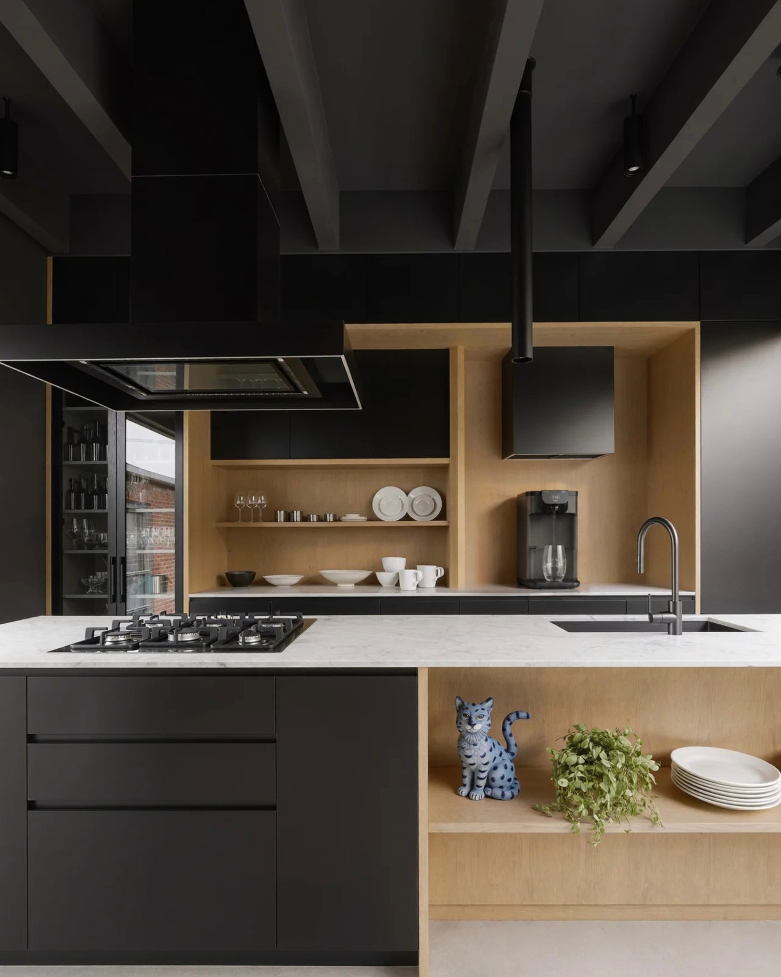 Sistema Blu integrado a uma cozinha contemporânea